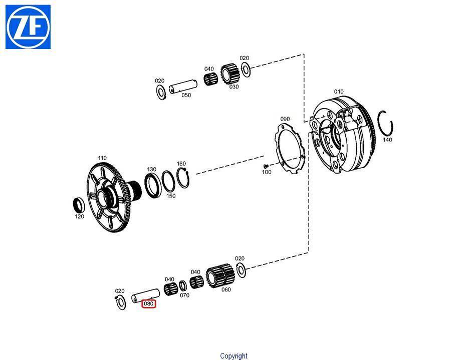 Planet shaft Case CVX 192300220155