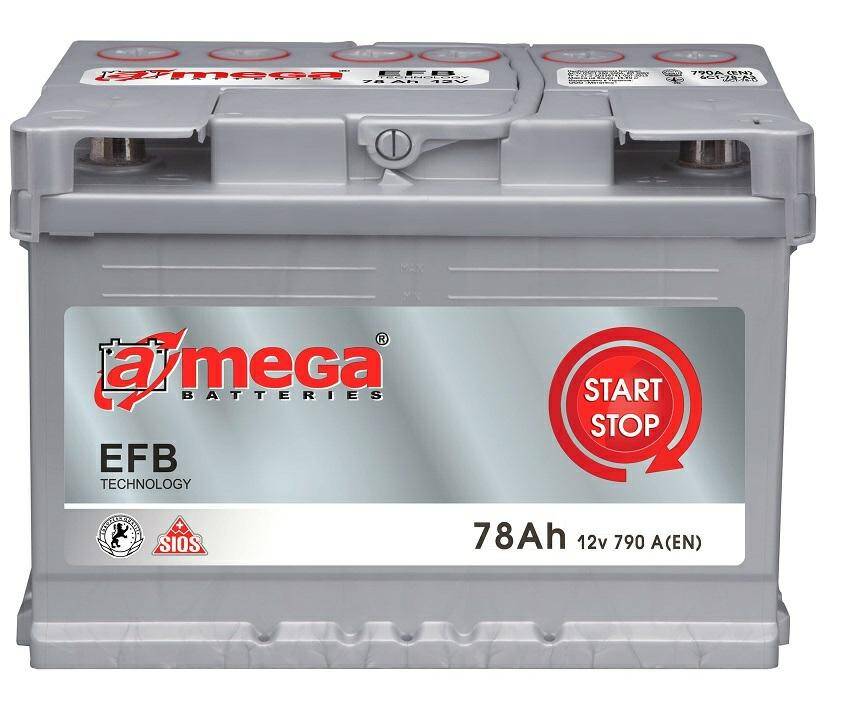 Amega EFB 12V 78Ah 790A P+ 6CT-78-A3