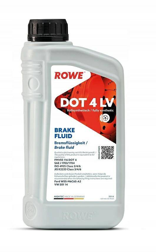 Rowe Brake Fluid LV DOT4 1L (Zdjęcie 1)