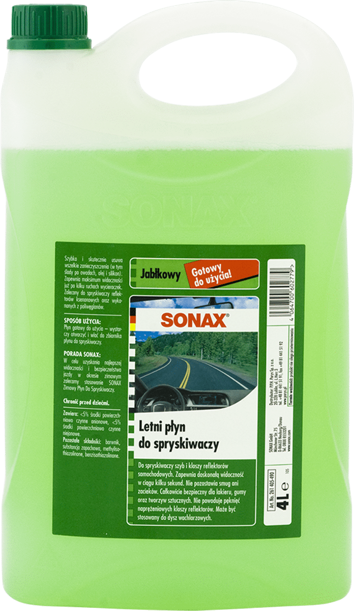 Sonax Letni Płyn do Spryskiwaczy 4L Jabłko 