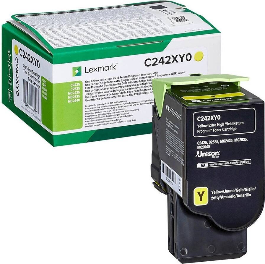Toner Lexmark C242XY0 - yellow 3,5K (Zdjęcie 1)