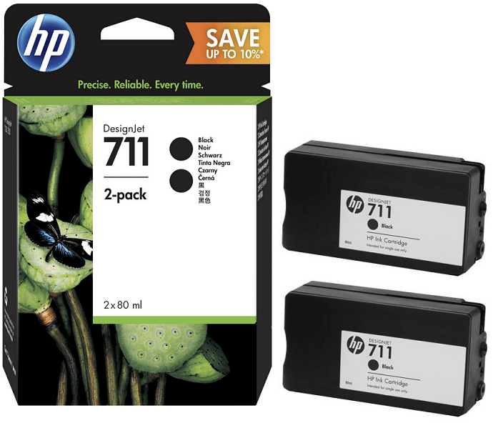 Tusz HP 711 czarny 2-pack P2V31A