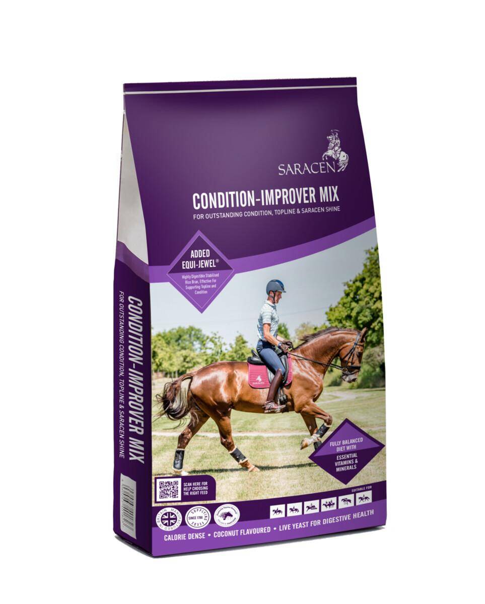 Saracen Condition-Improver Mix 20kg - pasza dla koni sportowych z otrębami ryżowymi