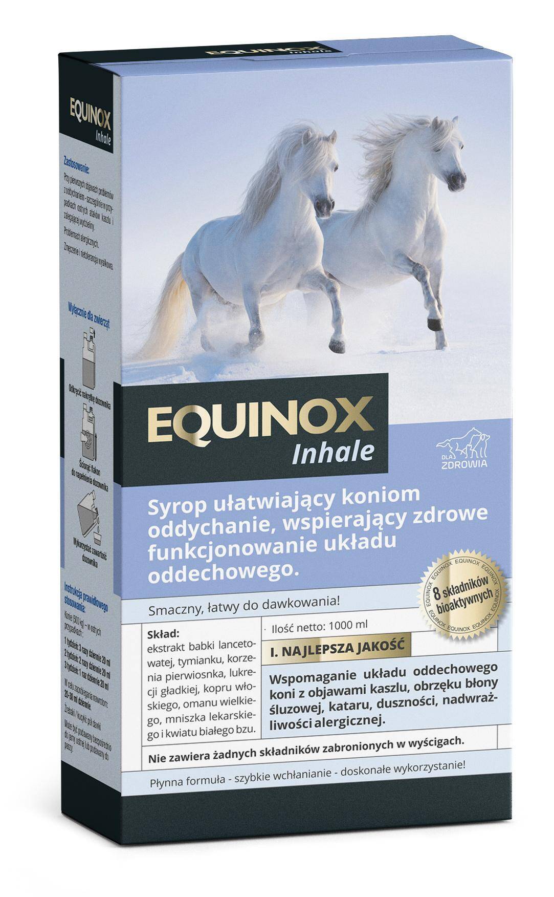 Equinox Inhale - suplement dla koni ułatwiający oddychanie.