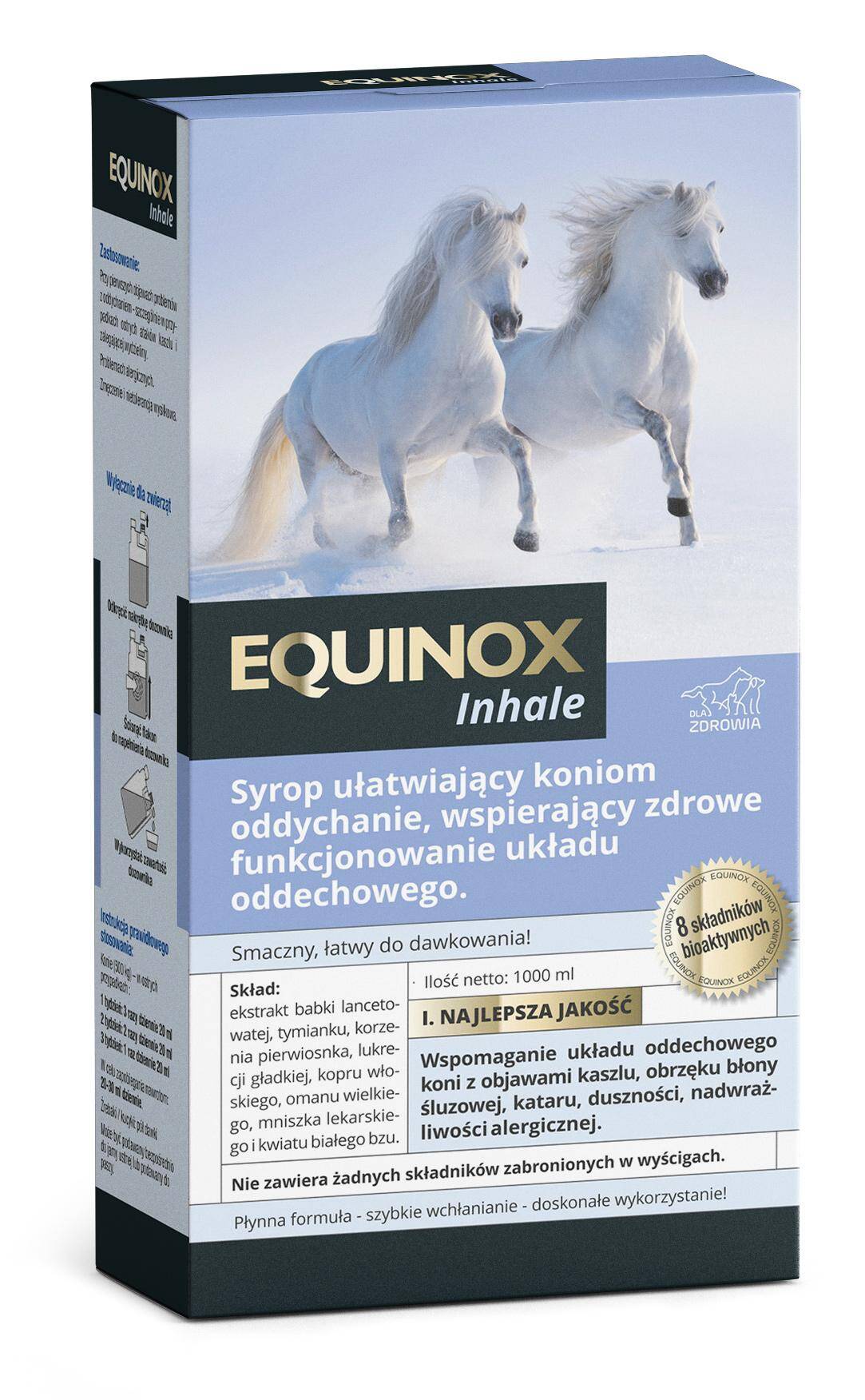 Equinox Inhale - suplement dla koni z problemami oddechowymi.