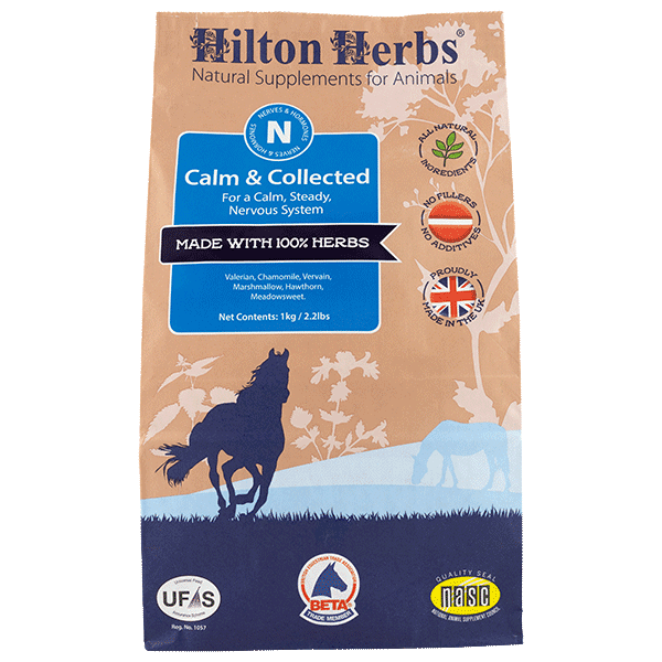 Hilton Herbs Calm & Collected 1kg - suplement dla koni wyciszający oraz poprawiający koncentrację 