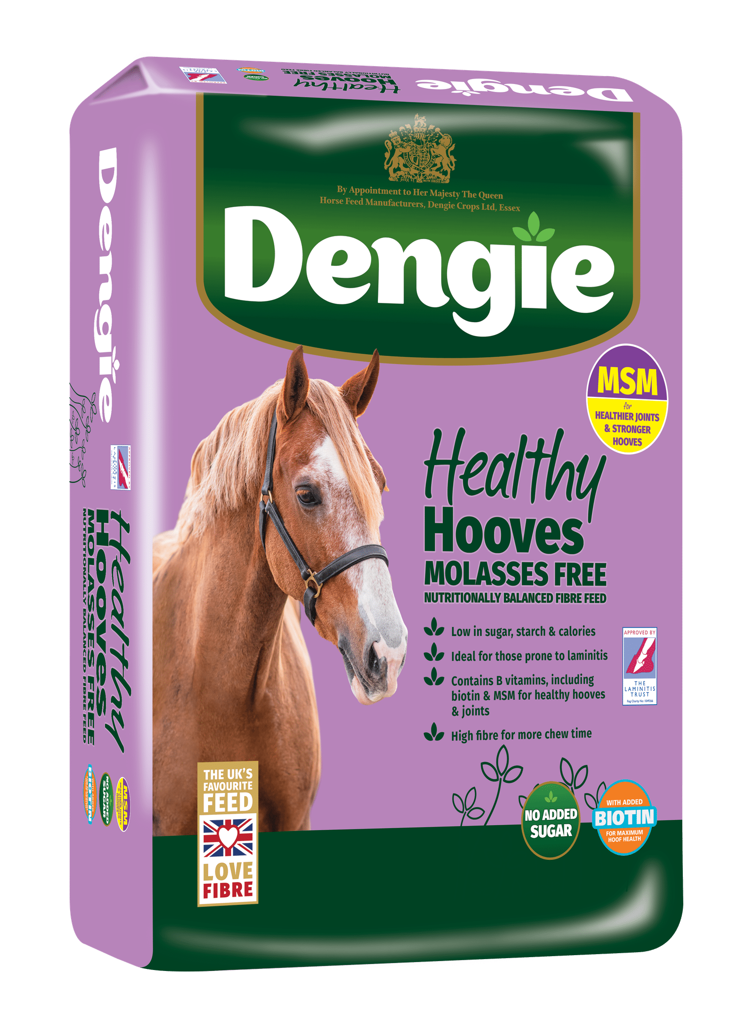 Dengie Healthy Hooves Molasses Free z MSM 20kg - sieczka dla koni z dodatkiem biotyny