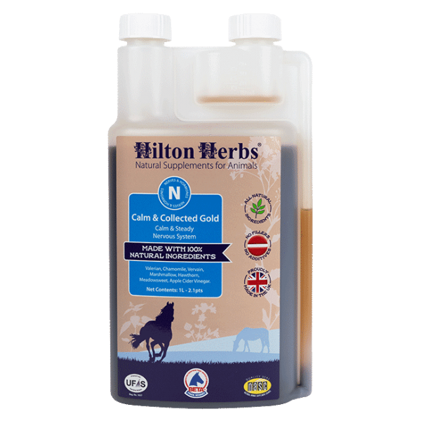 Hilton Herbs Calm & Collected Gold 1l - suplement dla koni wyciszający oraz poprawiający koncentrację 