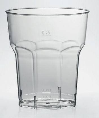 Szklanki szkłopodobne 270 ml octagon