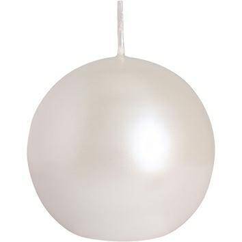 Świeca kula biała perła SK80 190