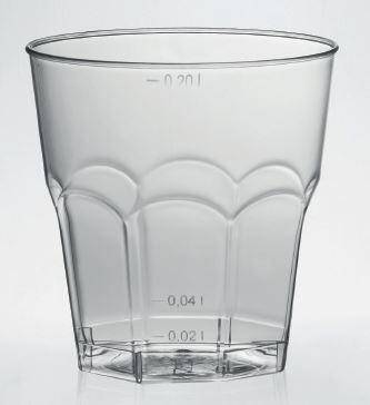 Szklanki szkłopodobne 220 ml octagon 