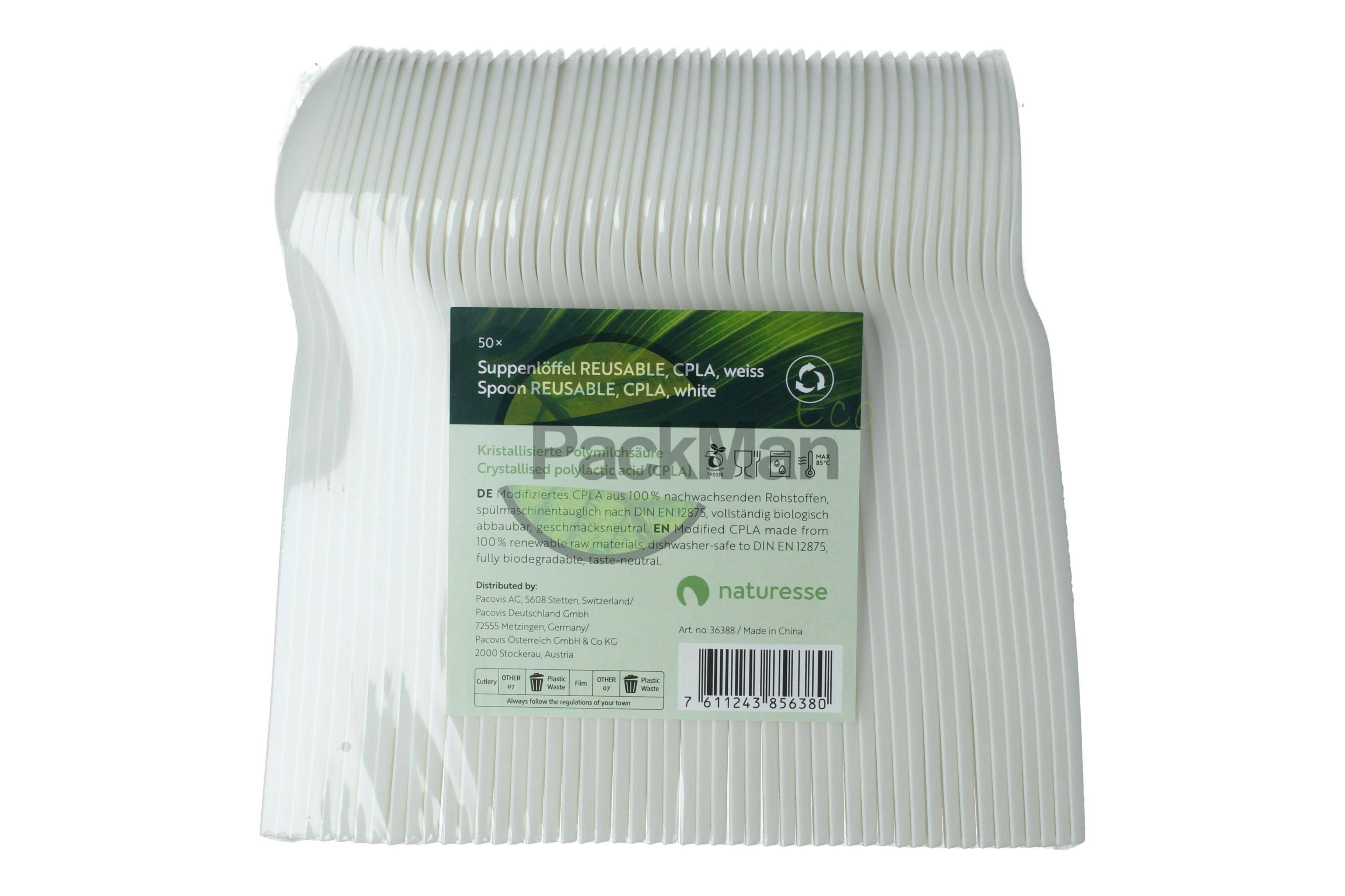 Łyżka c-pla 180mm kompostowalna Packman,