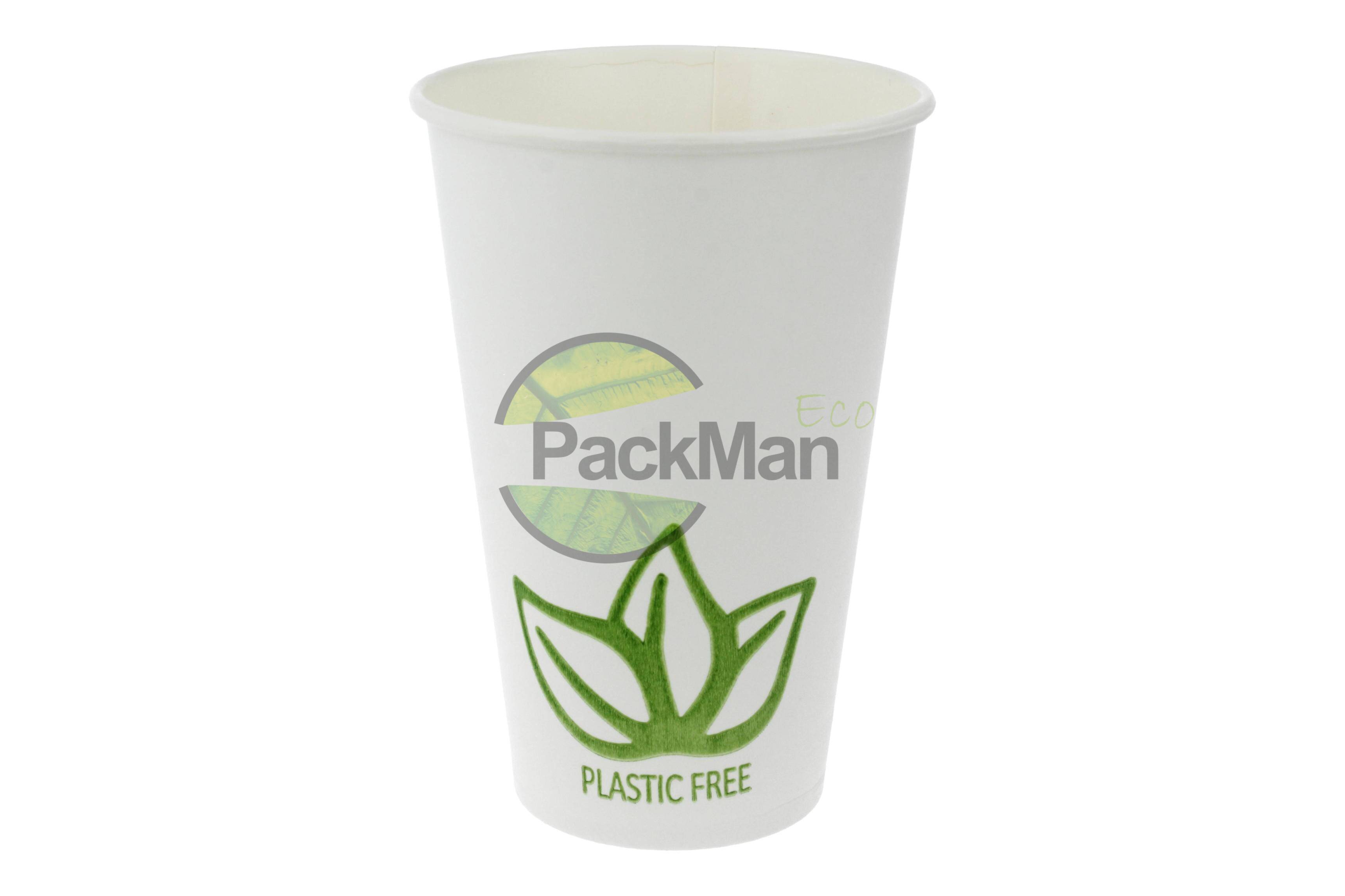 Kubek 350ml papier PF Green Leaf Plastic