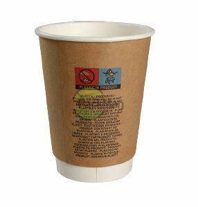 Kubek 250ml* papier kraft/biały