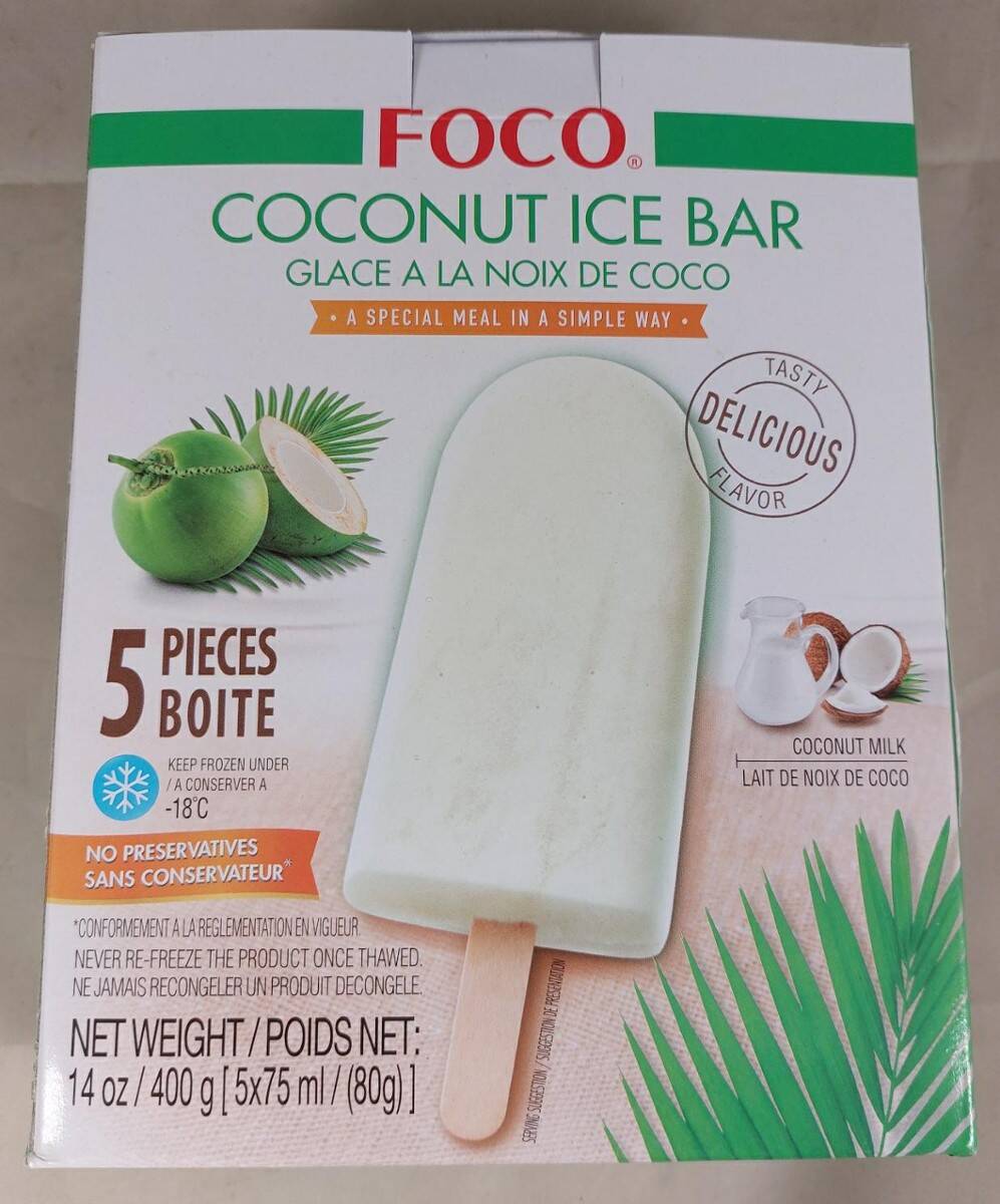 FOCO Lody na patyku kokosowe 80g