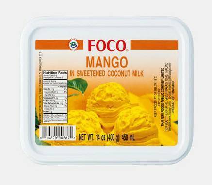 Foco lody mango w słodzonym mleku