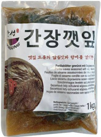 Kimchi liść sezamu z sosem sojowym 1kg