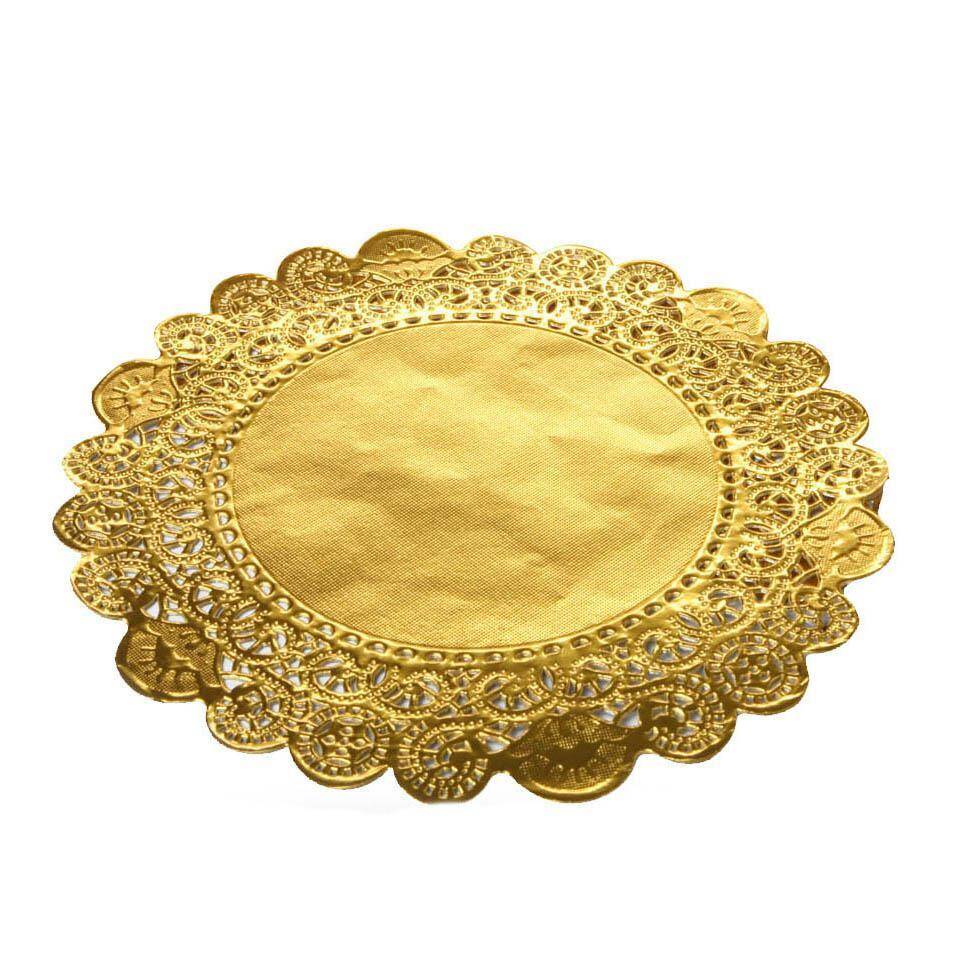 Serwetki seria złota okrągłe 14cm