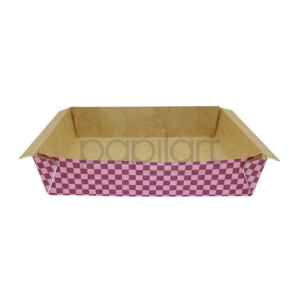 Forma do pieczenia różowa kratka plastic