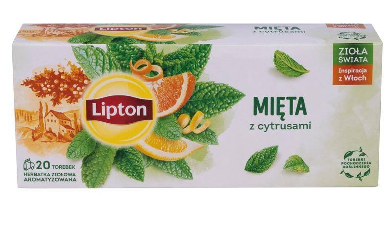 Herbata LIPTON mięta z cytrusami  20