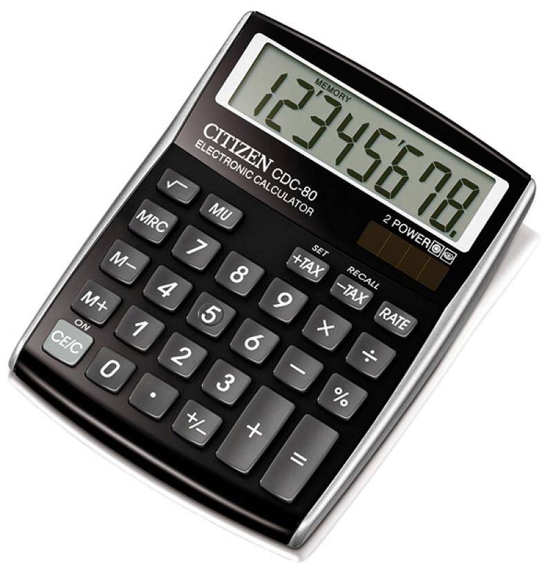 Kalkulator biurowy CITIZEN CDC-80 BKWB