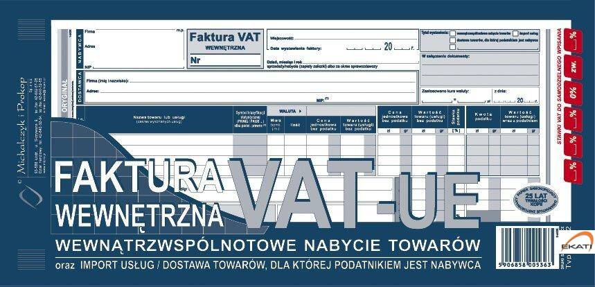 168-2N/E_Faktura VAT 1/3/A3 UE