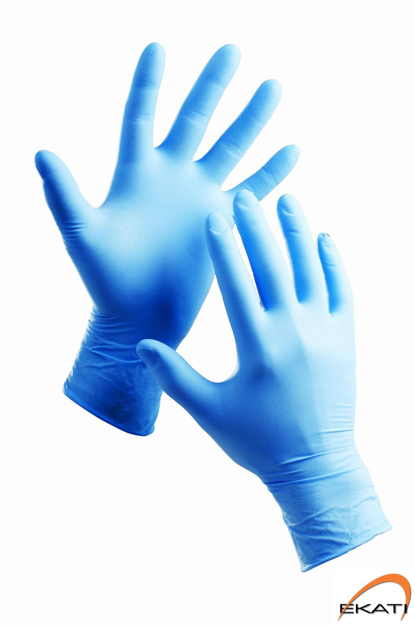 Rękawice nitrylowe M (100) niebieskie