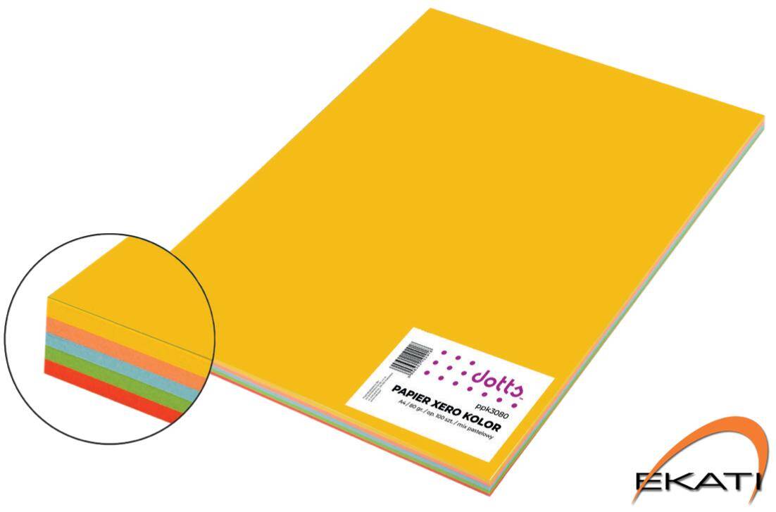 Papier xero kolorowy DOTTS A4 80g (100)