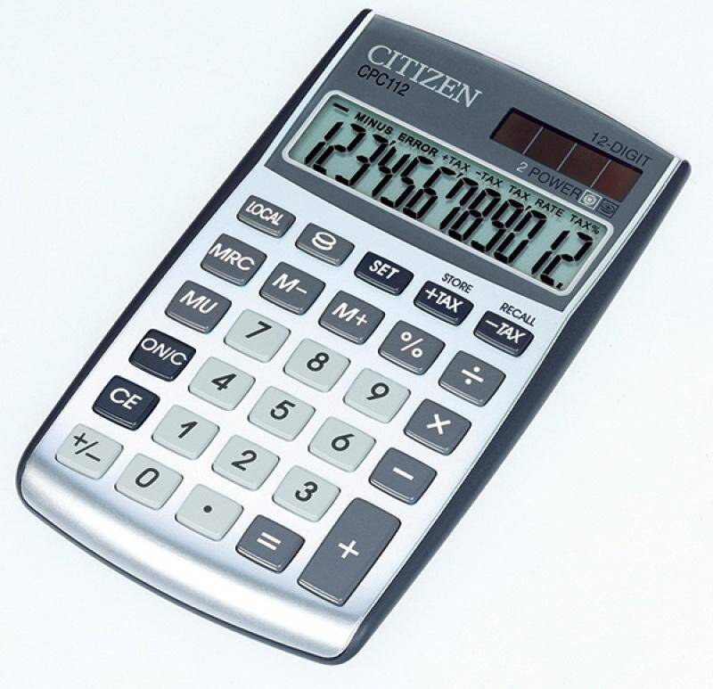 Kalkulator biurowy CITIZEN CPC-112 WB