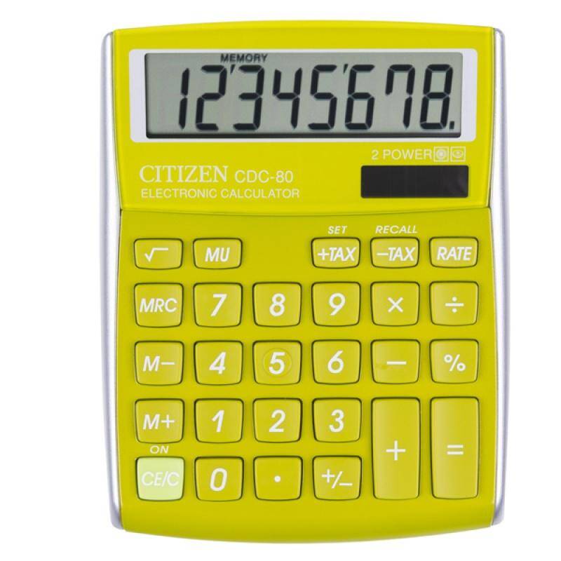 Kalkulator biurowy CITIZEN CDC-80 GRWB