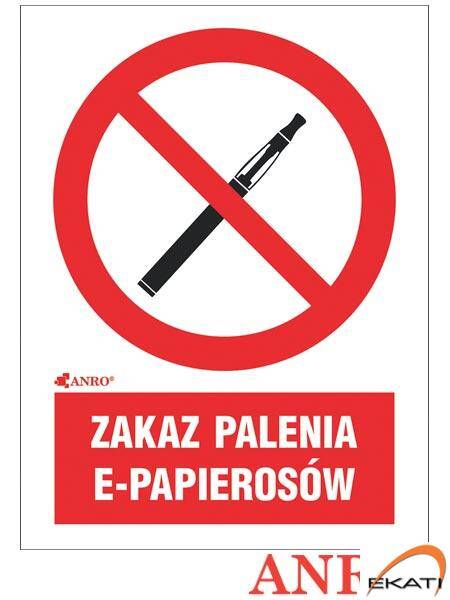 Naklejka ZAKAZ PALENIA E-PAPIEROSÓW