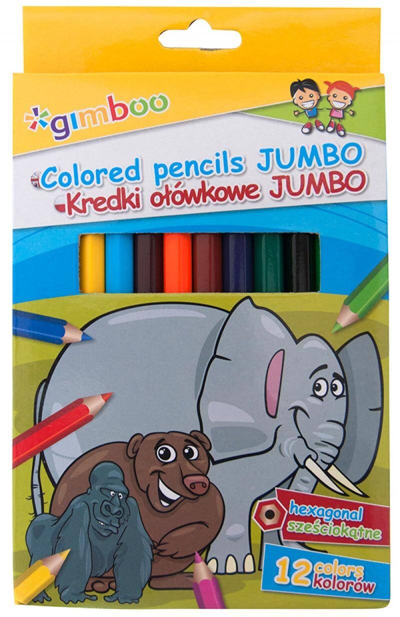 Kredki ołówkowe GIMBOO Jumbo
