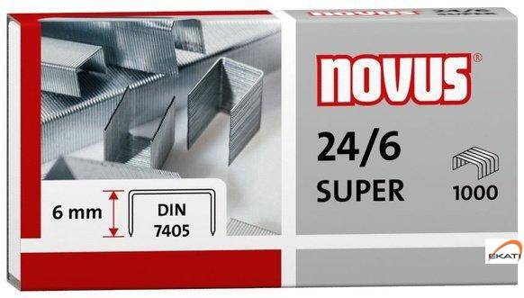 Zszywki 24/6 DIN SUPER 1000sztuk NOVUS
