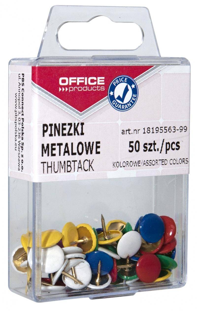Pinezki kolorowe OFFICE PRODUCTS  w