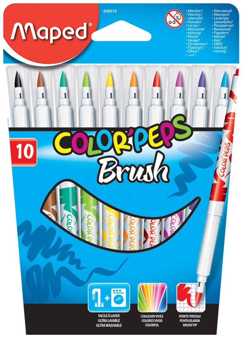 Flamastry Colorpeps Brush 10Szt.848010