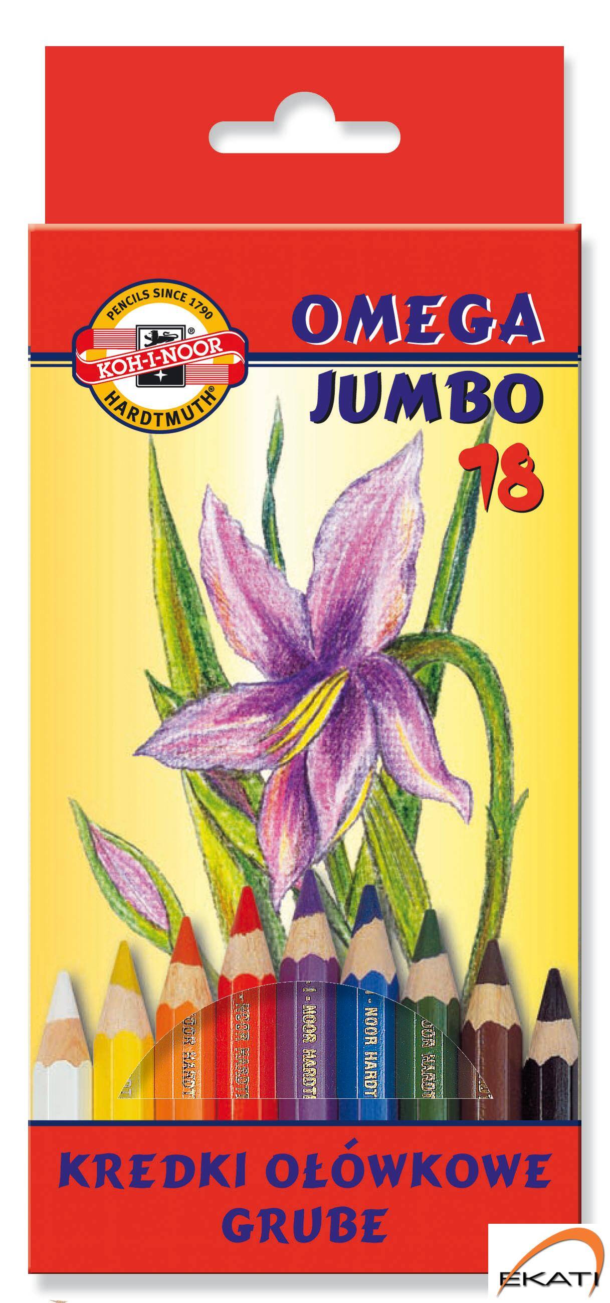 Kredki Omega Jumbo 3373-18 kolorów