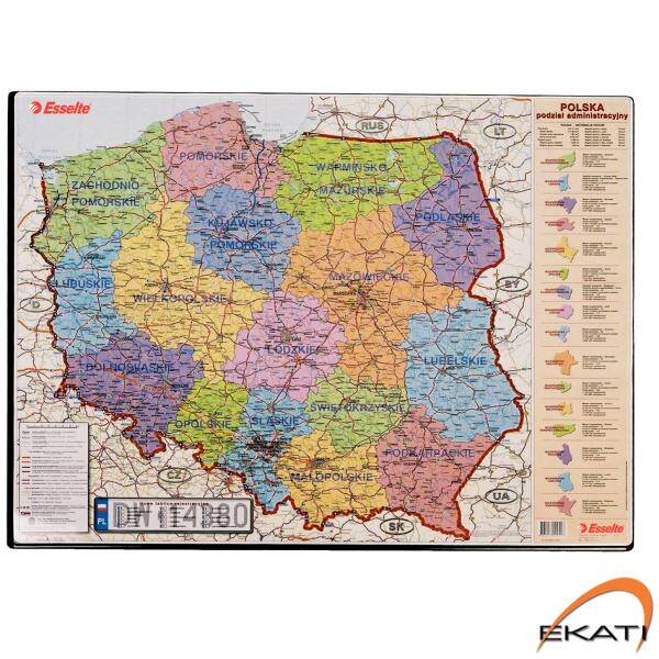 Podkładka na biurko z mapą Polski