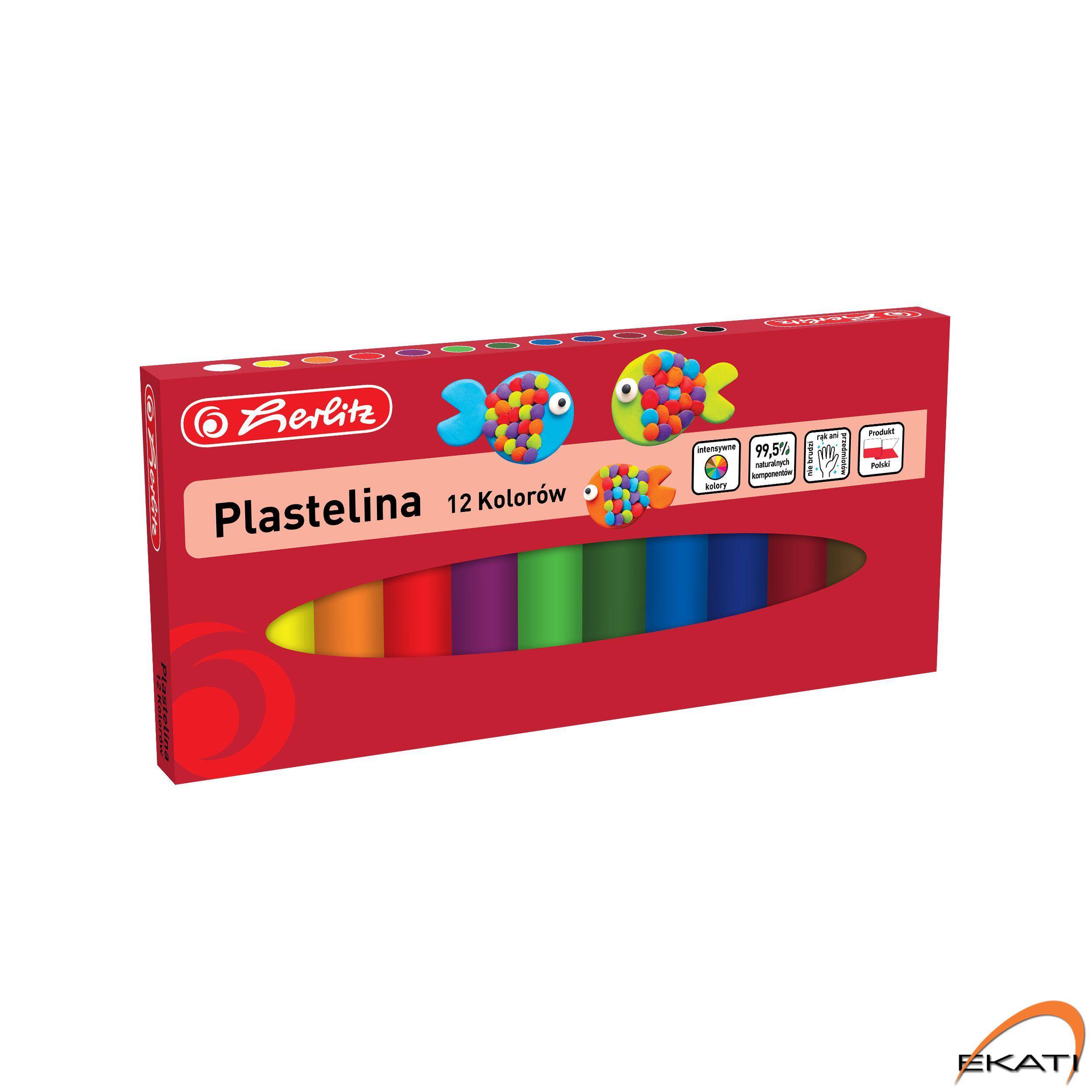 Plastelina 12 kolorów 9588559 Herlitz