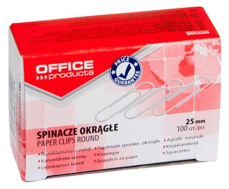 Spinacze okrągłe OFFICE PRODUCTS  25mm