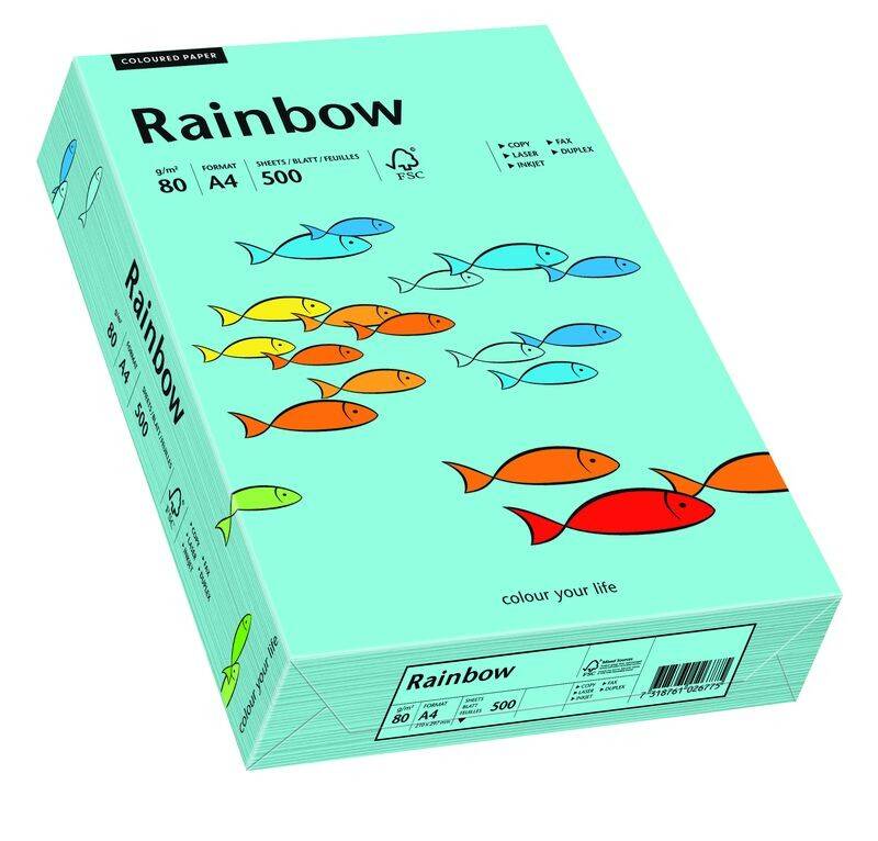 Papier Xero Kolorowy Rainbow Morski 84