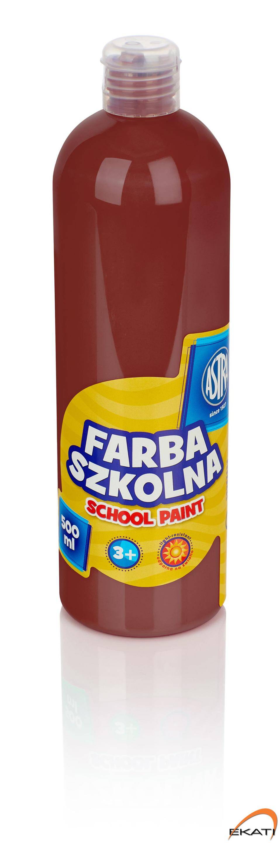 Farba szkolna Astra 500 ml - brązowa