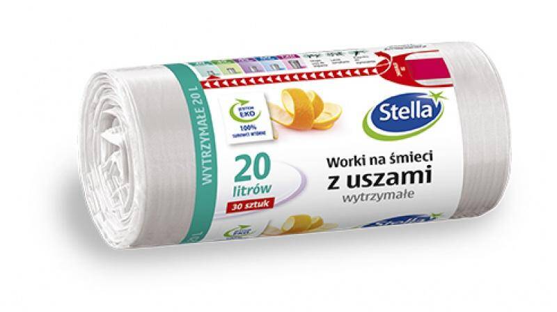 Worki na śmieci STELLA  z uszami  20 l