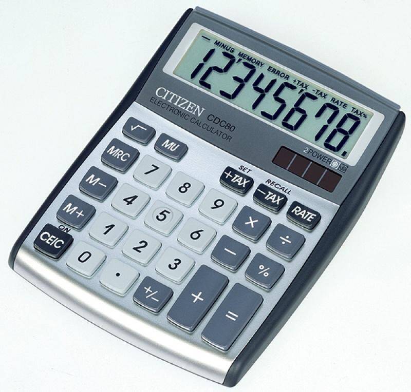 Kalkulator biurowy CITIZEN CDC-80WB