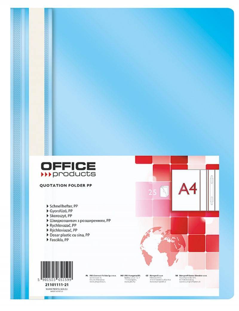 Skoroszyt OFFICE PRODUCTS  PP  A4