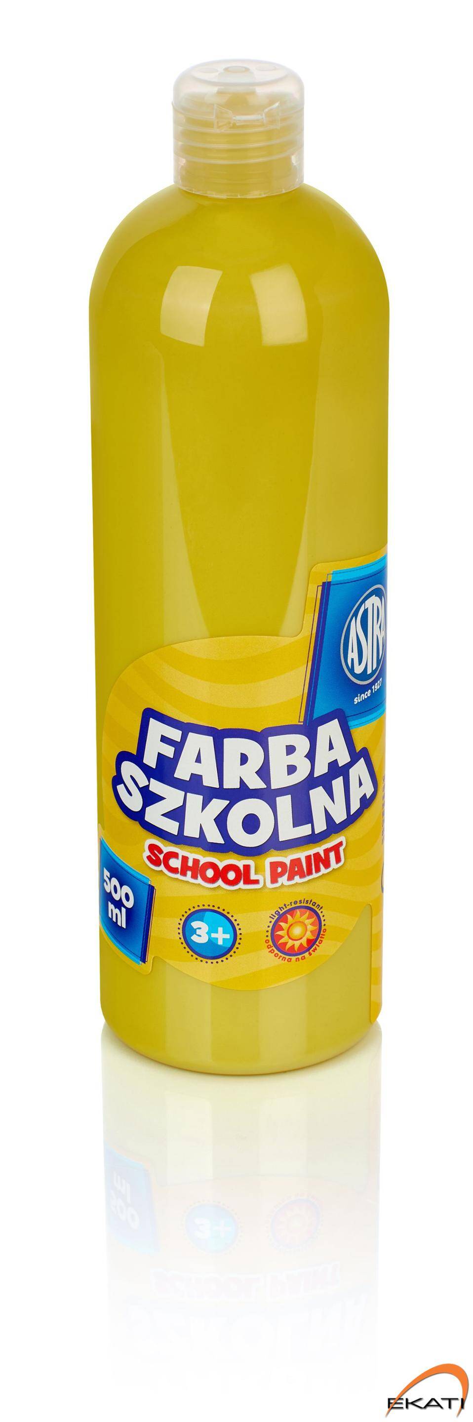 Farba szkolna Astra 500 ml - żółta