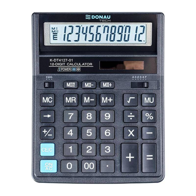 Kalkulator biurowy DONAU TECH  12-cyfr.