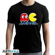 PAC MAN T SHIRT GAME OVER BLACK XL