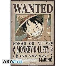 ONE PIECE POSTER WANTED LUFFY NEW