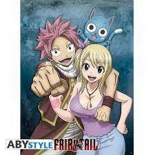 FAIRY TAIL POSTER LUCY , NATSU HAPPY