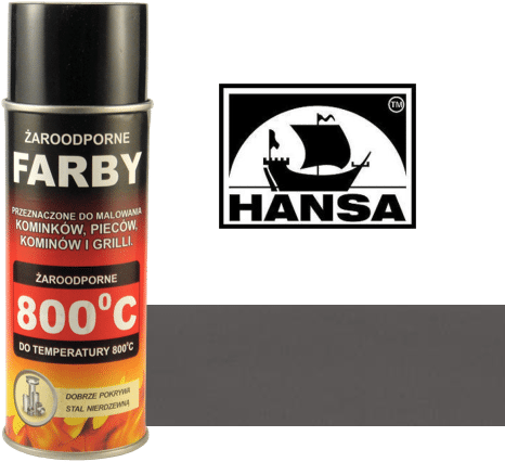 Hansa Farba 970 szary matowy 400ml (Zdjęcie 2)